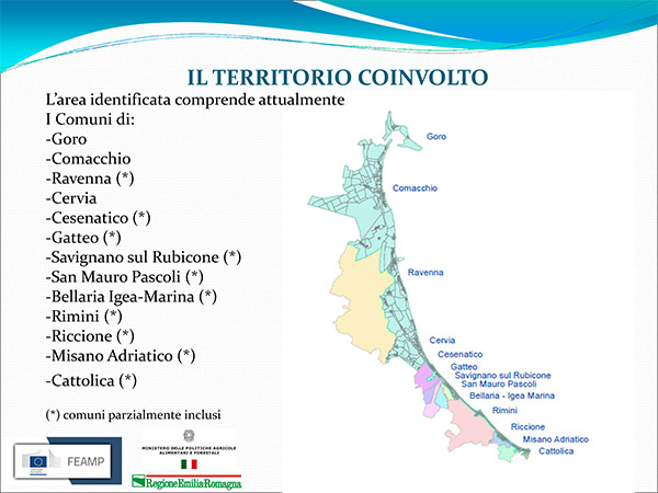 Mappa ad alta risoluzione del territorio del FLAG Costa dell’Emilia-Romagna